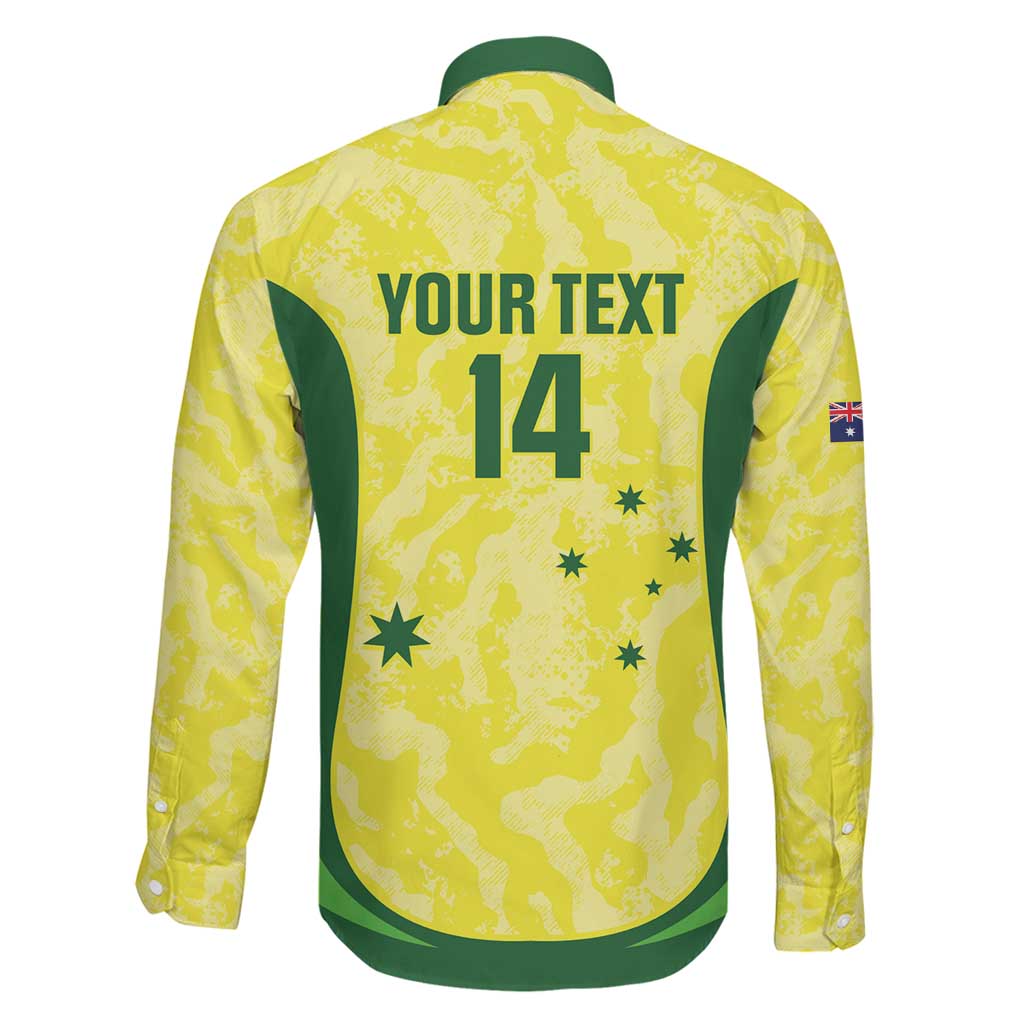 Australia Football Custom Family Matching Long Sleeve Bodycon Dress and Hawaiian Shirt Go Socceroos Grunge Sporty Style - Aussie Hoodie