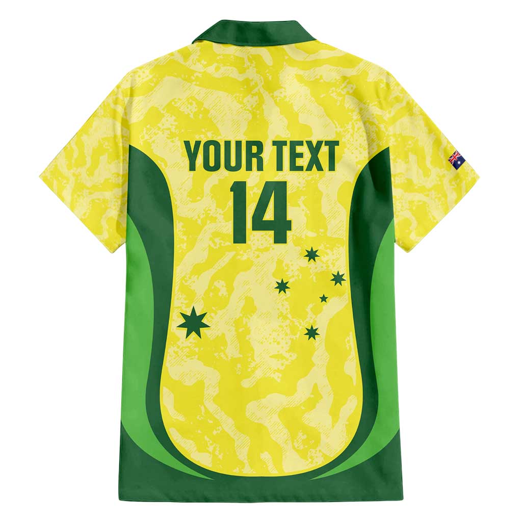Australia Football Custom Family Matching Off Shoulder Short Dress and Hawaiian Shirt Go Socceroos Grunge Sporty Style - Aussie Hoodie