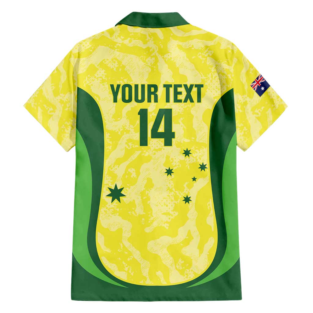 Australia Football Custom Family Matching Off Shoulder Short Dress and Hawaiian Shirt Go Socceroos Grunge Sporty Style - Aussie Hoodie