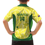 Australia Football Custom Family Matching Puletasi and Hawaiian Shirt Go Socceroos Grunge Sporty Style - Aussie Hoodie