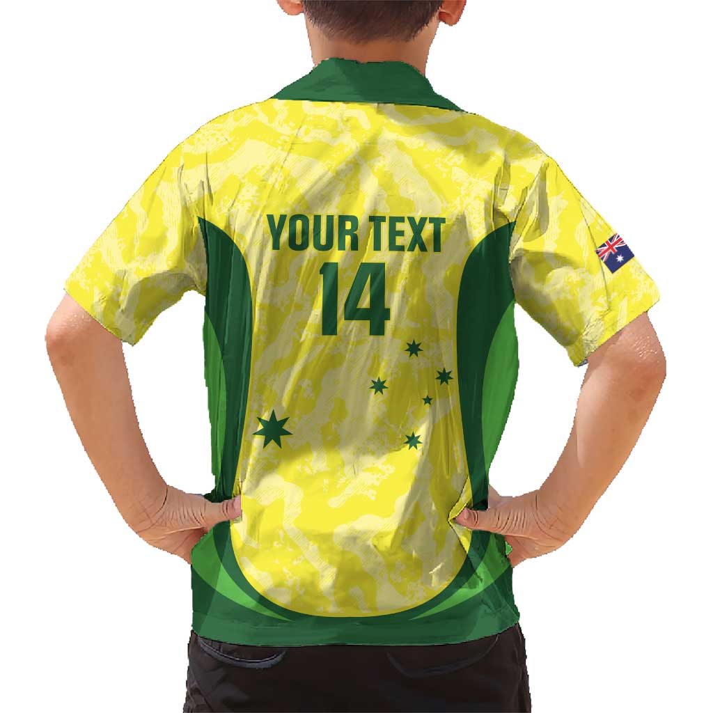 Australia Football Custom Family Matching Summer Maxi Dress and Hawaiian Shirt Go Socceroos Grunge Sporty Style - Aussie Hoodie