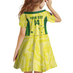 Australia Football Custom Family Matching Summer Maxi Dress and Hawaiian Shirt Go Socceroos Grunge Sporty Style - Aussie Hoodie