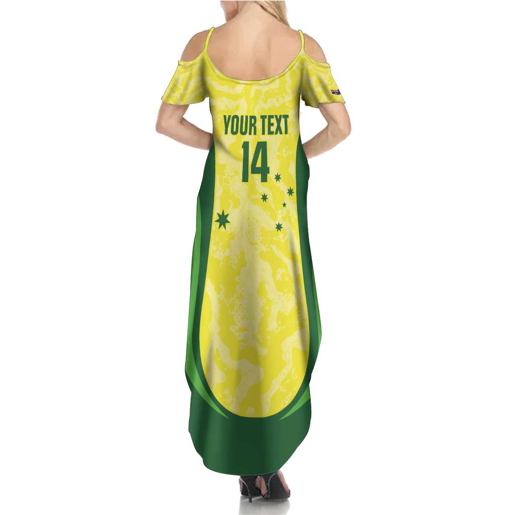 Australia Football Custom Family Matching Summer Maxi Dress and Hawaiian Shirt Go Socceroos Grunge Sporty Style - Aussie Hoodie