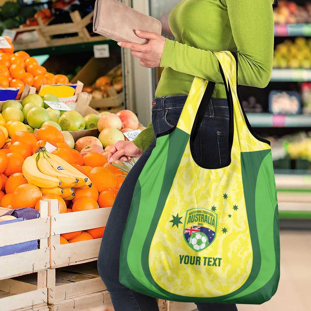 Australia Football Custom Grocery Bag Go Socceroos Grunge Sporty Style - Aussie Hoodie