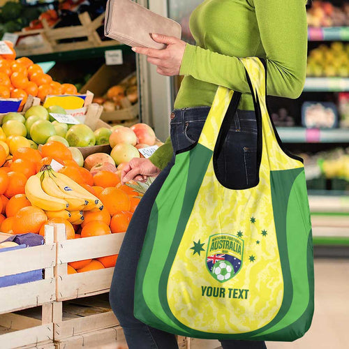 Australia Football Custom Grocery Bag Go Socceroos Grunge Sporty Style - Aussie Hoodie