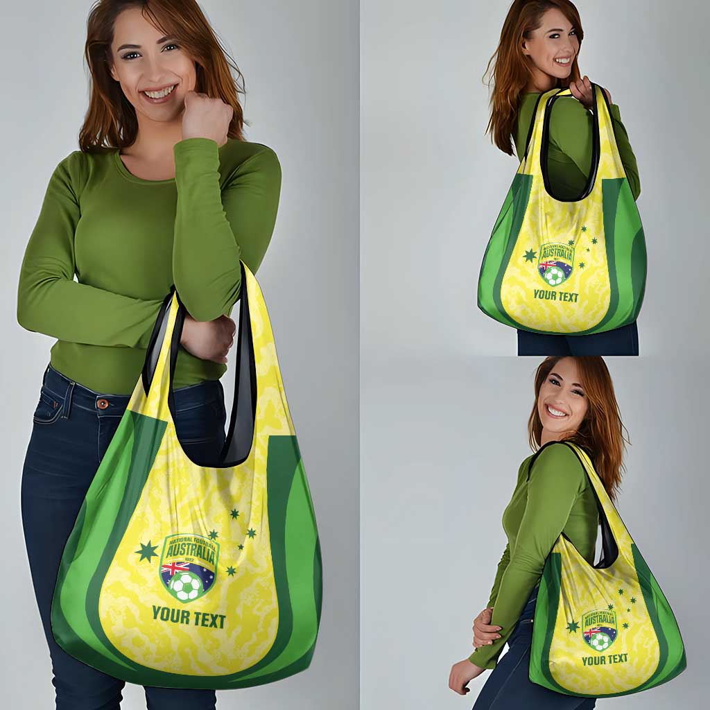 Australia Football Custom Grocery Bag Go Socceroos Grunge Sporty Style - Aussie Hoodie