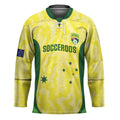 Australia Football Custom Hockey Jersey Go Socceroos Grunge Sporty Style - Aussie Hoodie