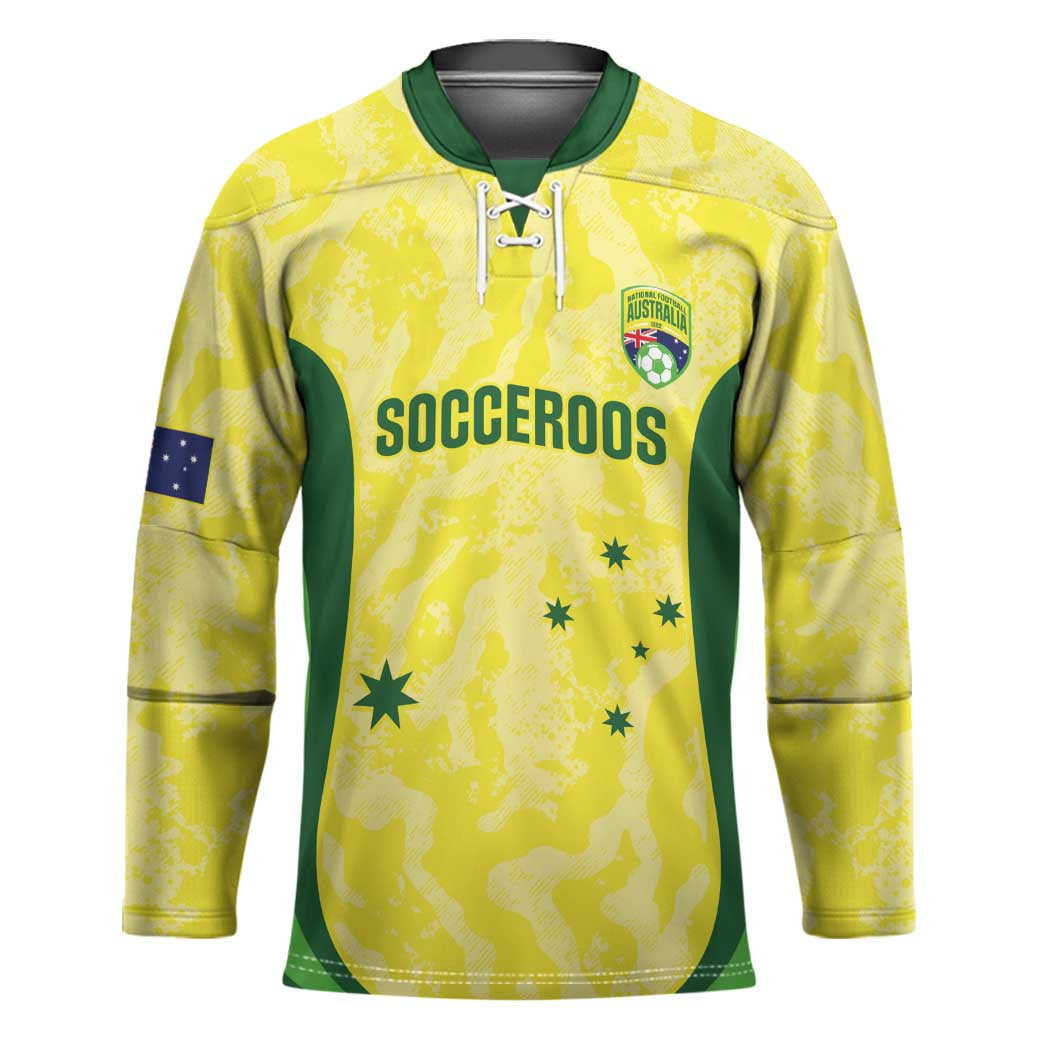 Australia Football Custom Hockey Jersey Go Socceroos Grunge Sporty Style - Aussie Hoodie