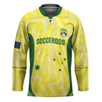 Australia Football Custom Hockey Jersey Go Socceroos Grunge Sporty Style - Aussie Hoodie