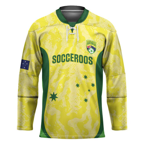 Australia Football Custom Hockey Jersey Go Socceroos Grunge Sporty Style - Aussie Hoodie