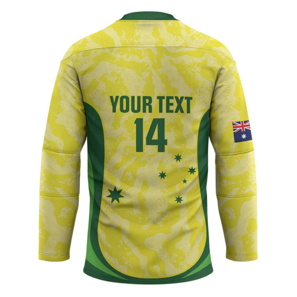 Australia Football Custom Hockey Jersey Go Socceroos Grunge Sporty Style - Aussie Hoodie