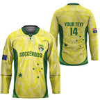 Australia Football Custom Hockey Jersey Go Socceroos Grunge Sporty Style - Aussie Hoodie