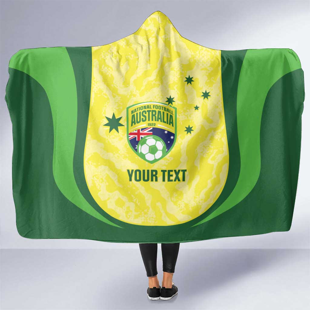 Australia Football Custom Hooded Blanket Go Socceroos Grunge Sporty Style - Aussie Hoodie