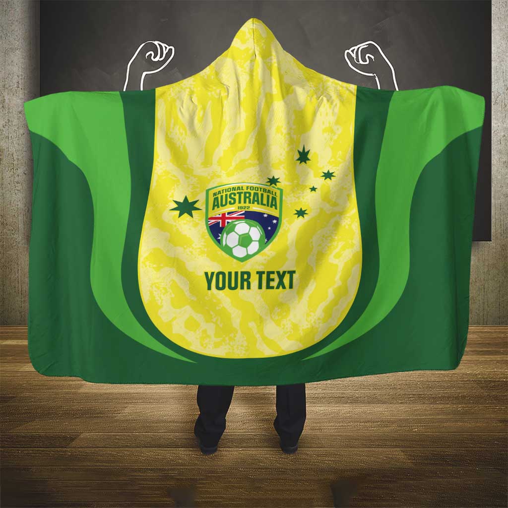 Australia Football Custom Hooded Blanket Go Socceroos Grunge Sporty Style - Aussie Hoodie