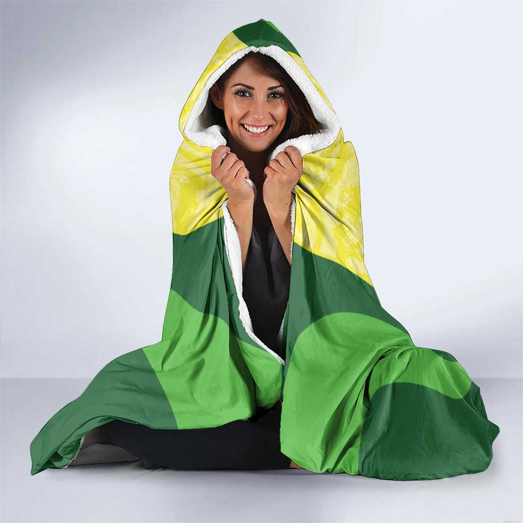 Australia Football Custom Hooded Blanket Go Socceroos Grunge Sporty Style - Aussie Hoodie