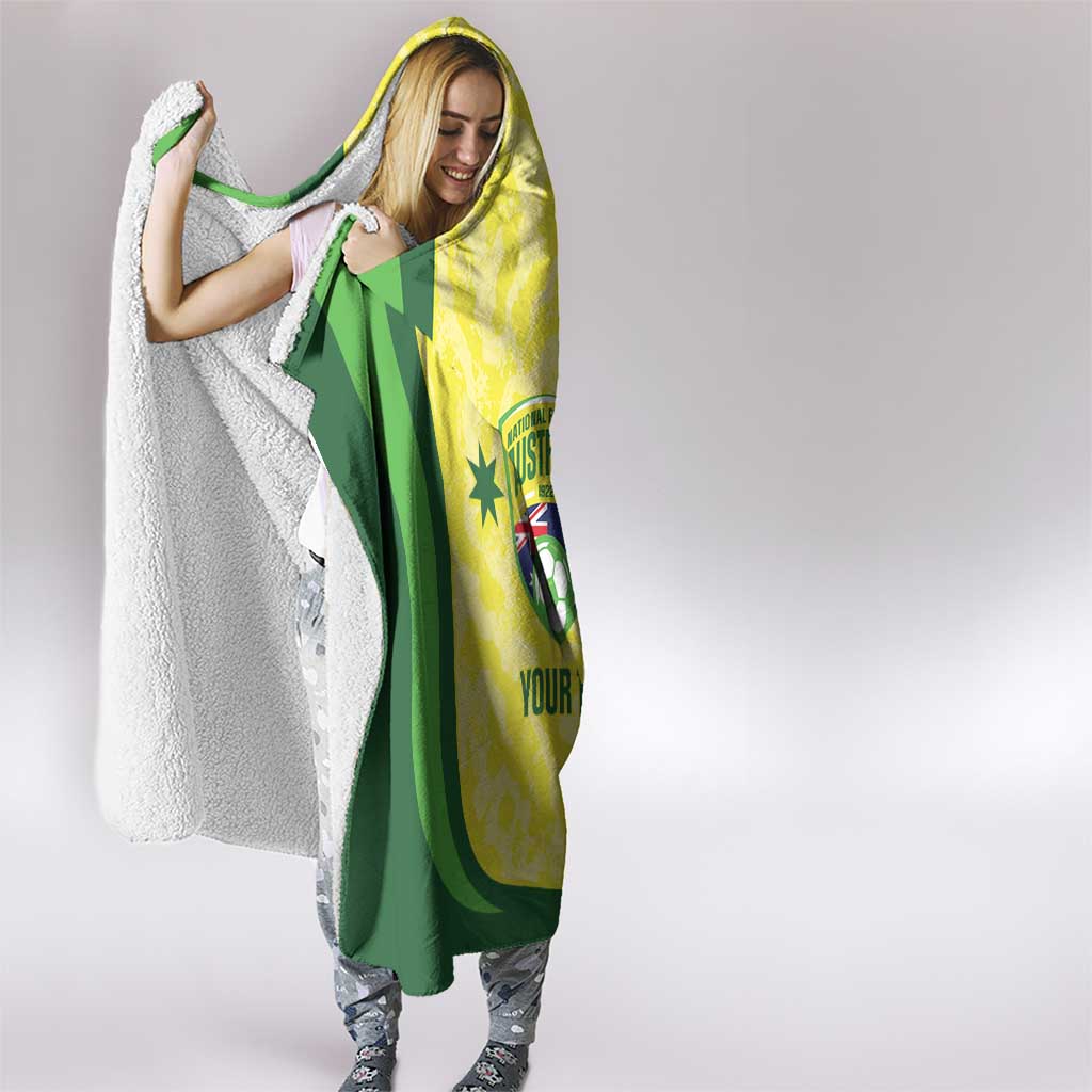 Australia Football Custom Hooded Blanket Go Socceroos Grunge Sporty Style - Aussie Hoodie