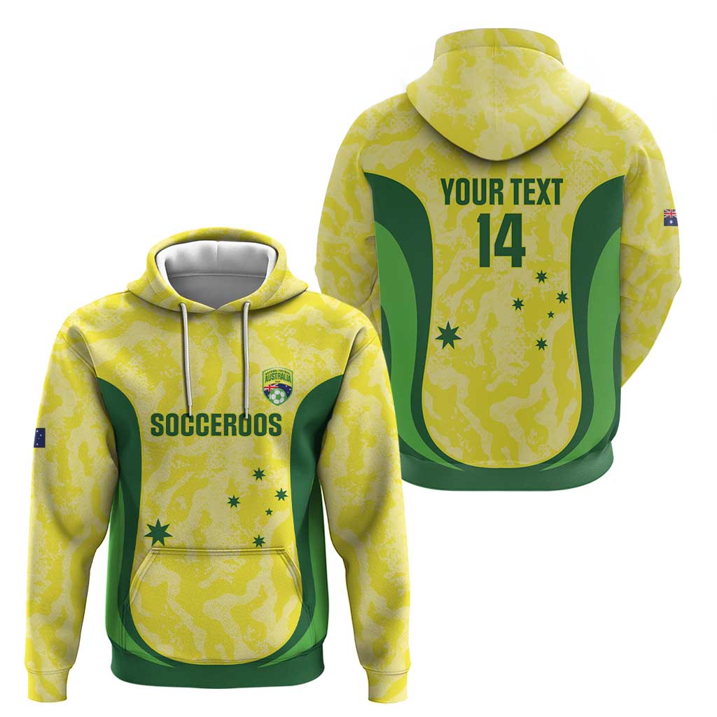Australia Football Custom Hoodie Go Socceroos Grunge Sporty Style - Aussie Hoodie