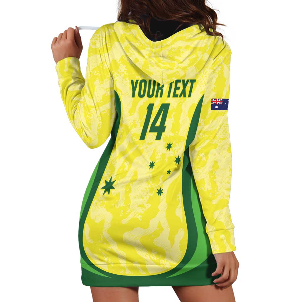 Australia Football Custom Hoodie Dress Go Socceroos Grunge Sporty Style - Aussie Hoodie