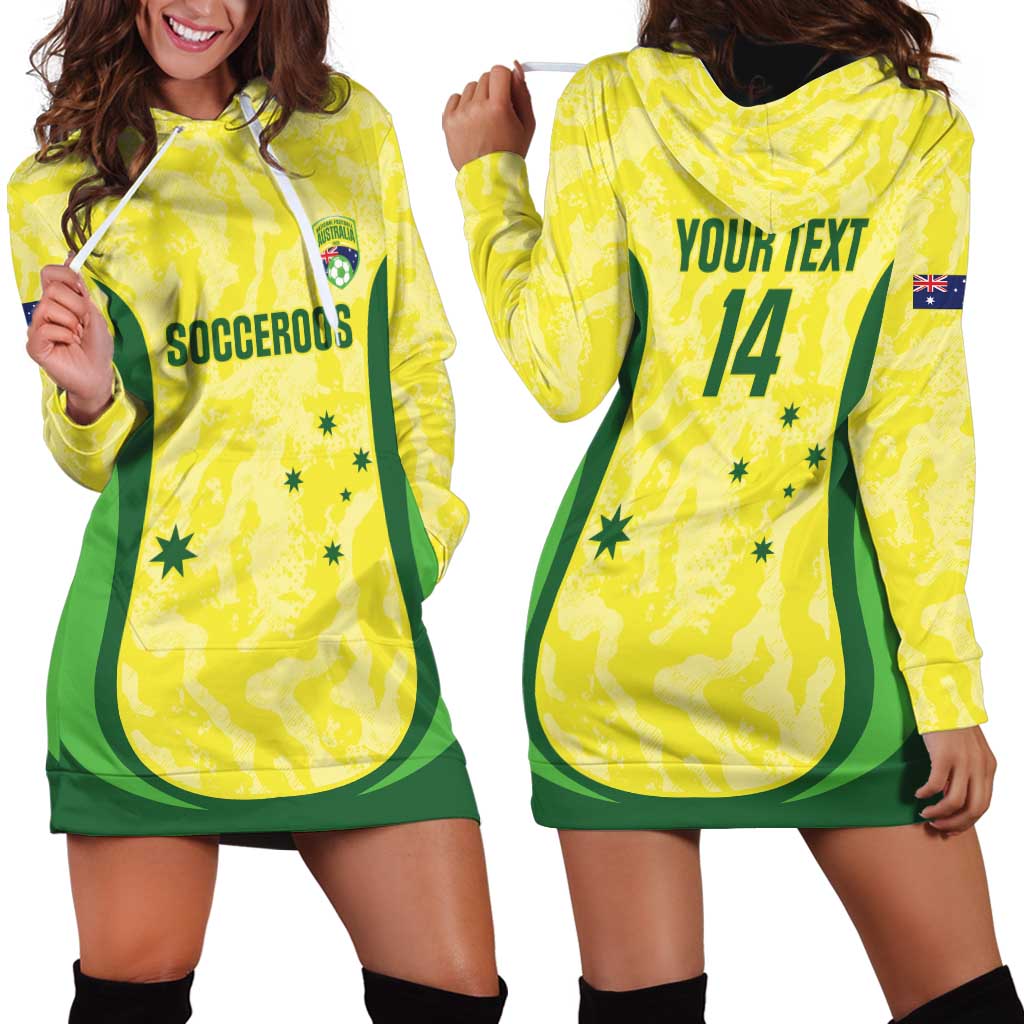 Australia Football Custom Hoodie Dress Go Socceroos Grunge Sporty Style - Aussie Hoodie