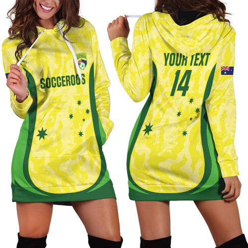 Australia Football Custom Hoodie Dress Go Socceroos Grunge Sporty Style - Aussie Hoodie
