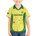 Australia Football Custom Kid Hawaiian Shirt Go Socceroos Grunge Sporty Style - Aussie Hoodie