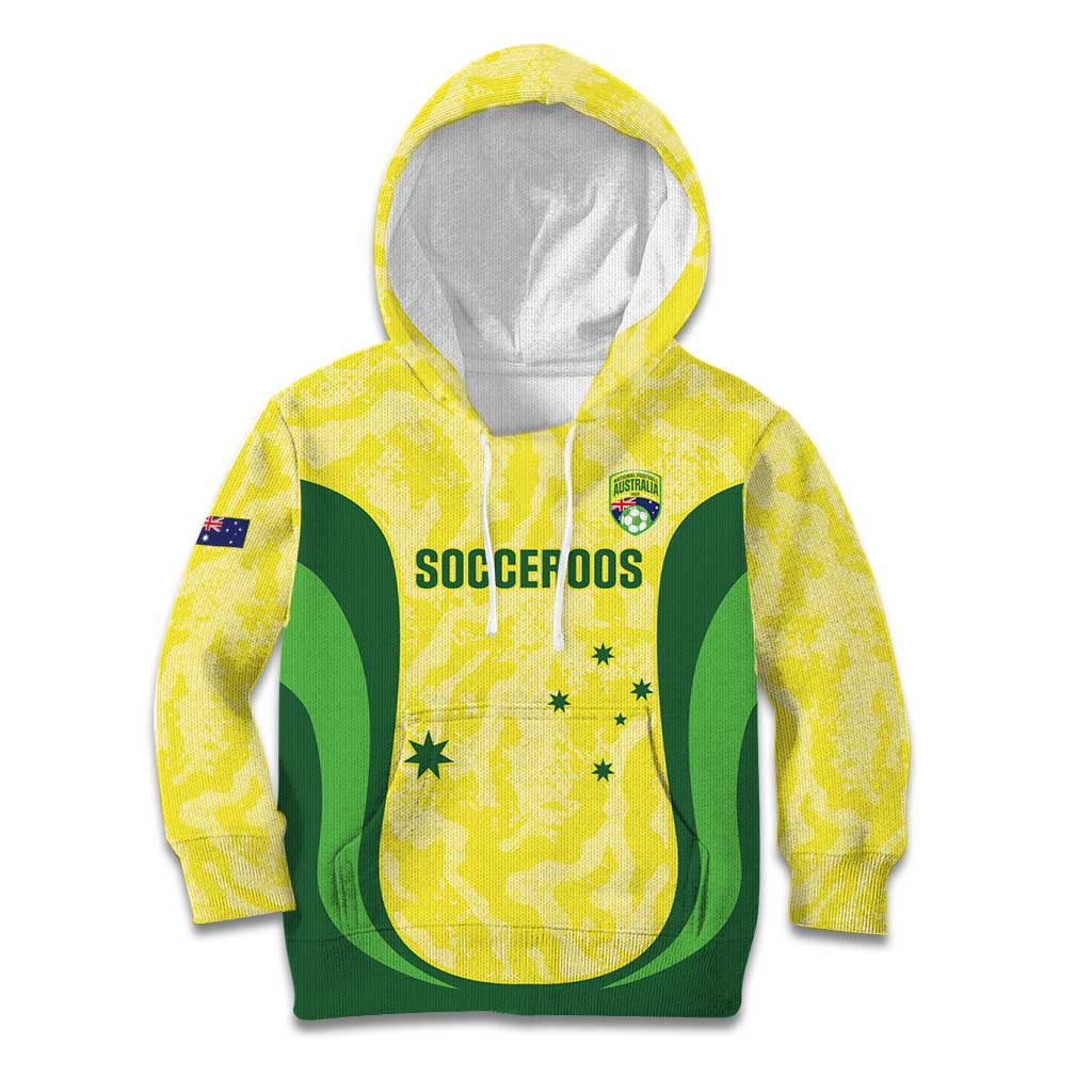 Australia Football Custom Kid Hoodie Go Socceroos Grunge Sporty Style - Aussie Hoodie