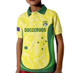 Australia Football Custom Kid Polo Shirt Go Socceroos Grunge Sporty Style - Aussie Hoodie