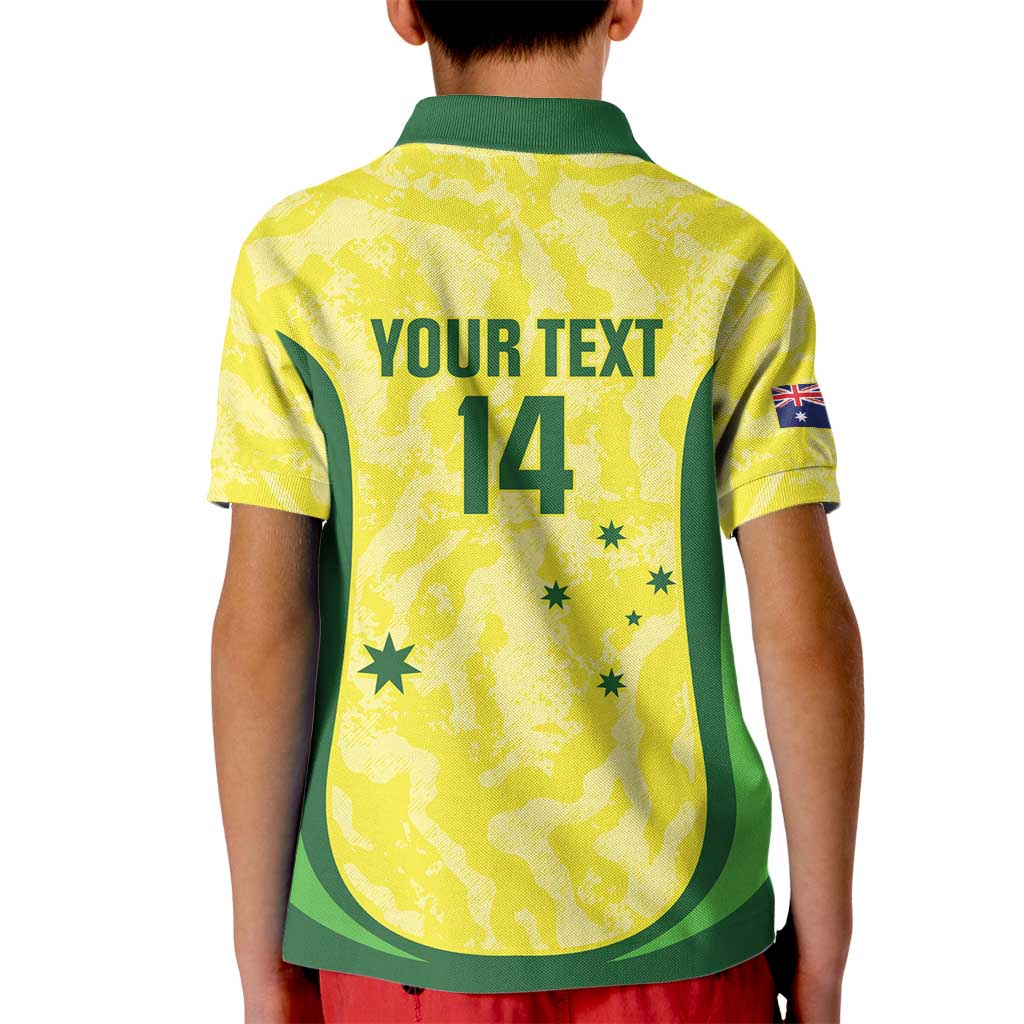 Australia Football Custom Kid Polo Shirt Go Socceroos Grunge Sporty Style - Aussie Hoodie