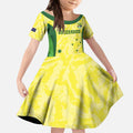 Australia Football Custom Kid Short Sleeve Dress Go Socceroos Grunge Sporty Style - Aussie Hoodie