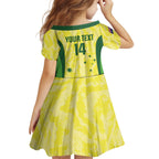 Australia Football Custom Kid Short Sleeve Dress Go Socceroos Grunge Sporty Style - Aussie Hoodie