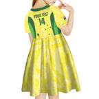 Australia Football Custom Kid Short Sleeve Dress Go Socceroos Grunge Sporty Style - Aussie Hoodie