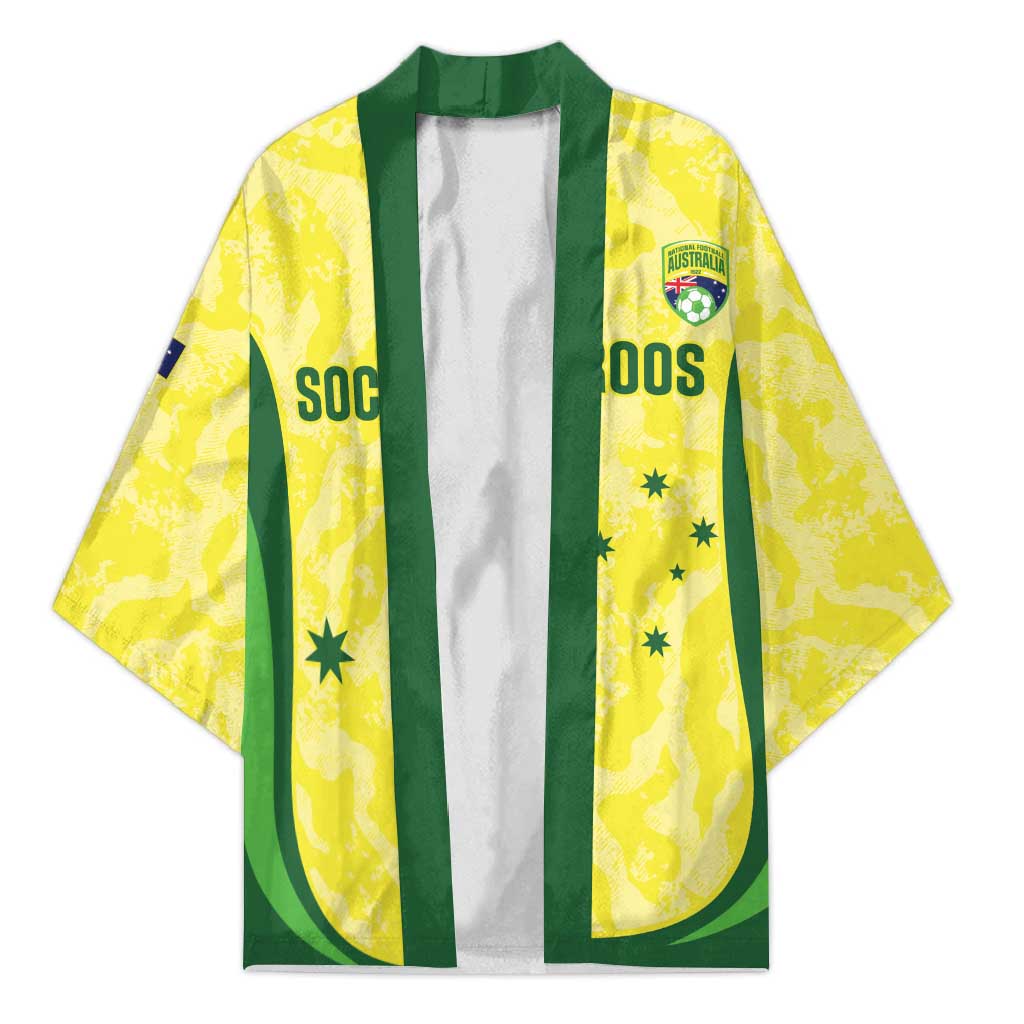 Australia Football Custom Kimono Go Socceroos Grunge Sporty Style - Aussie Hoodie