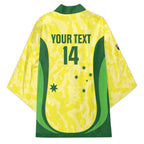 Australia Football Custom Kimono Go Socceroos Grunge Sporty Style - Aussie Hoodie
