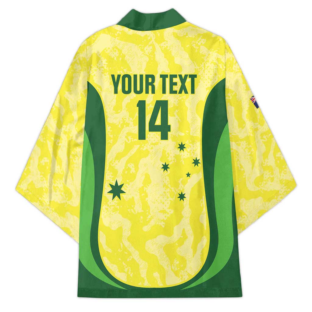 Australia Football Custom Kimono Go Socceroos Grunge Sporty Style - Aussie Hoodie