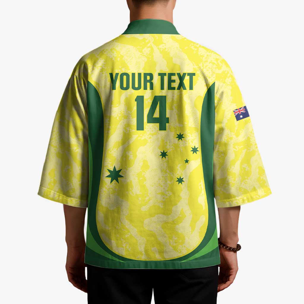 Australia Football Custom Kimono Go Socceroos Grunge Sporty Style - Aussie Hoodie