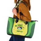 Australia Football Custom Leather Tote Bag Go Socceroos Grunge Sporty Style - Aussie Hoodie
