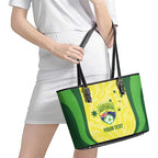 Australia Football Custom Leather Tote Bag Go Socceroos Grunge Sporty Style - Aussie Hoodie