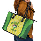 Australia Football Custom Leather Tote Bag Go Socceroos Grunge Sporty Style - Aussie Hoodie