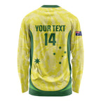 Australia Football Custom Long Sleeve Shirt Go Socceroos Grunge Sporty Style - Aussie Hoodie