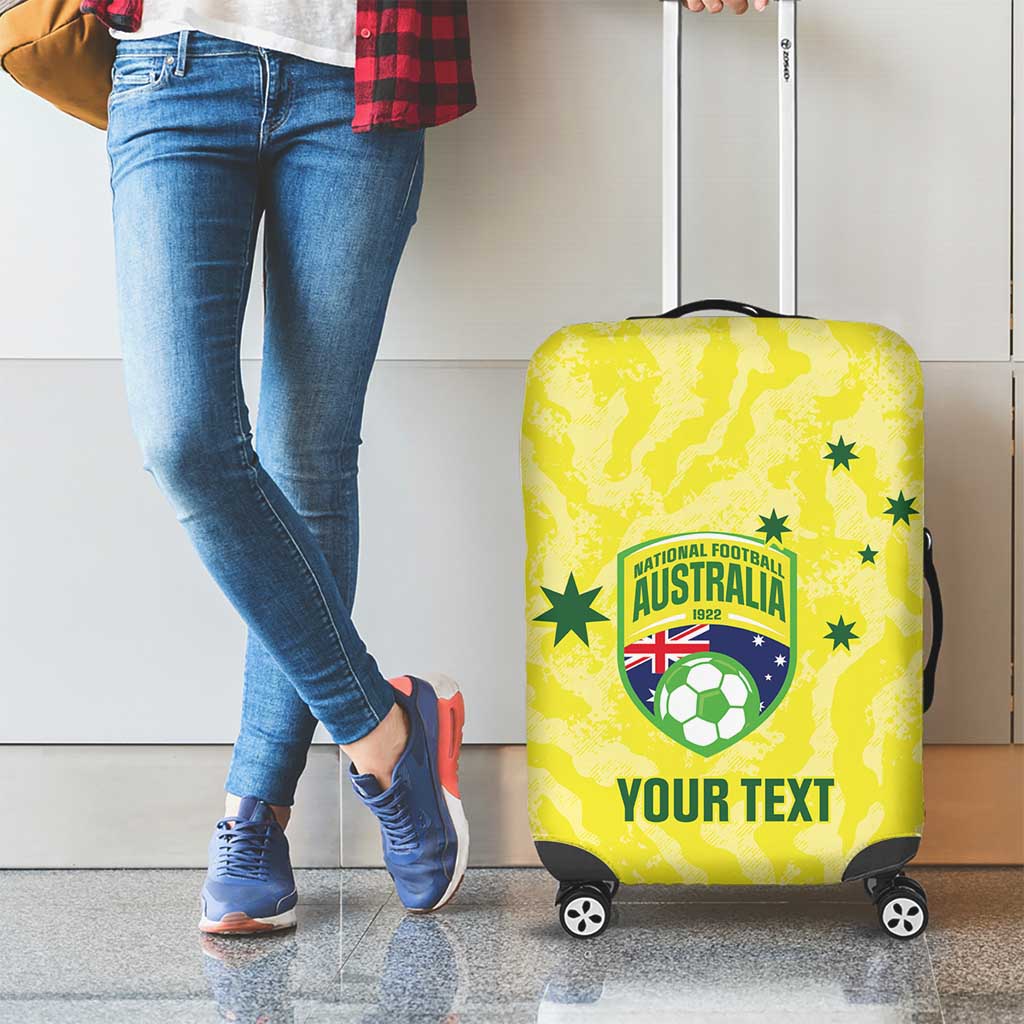 Australia Football Custom Luggage Cover Go Socceroos Grunge Sporty Style - Aussie Hoodie