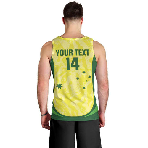 Australia Football Custom Men Tank Top Go Socceroos Grunge Sporty Style - Aussie Hoodie