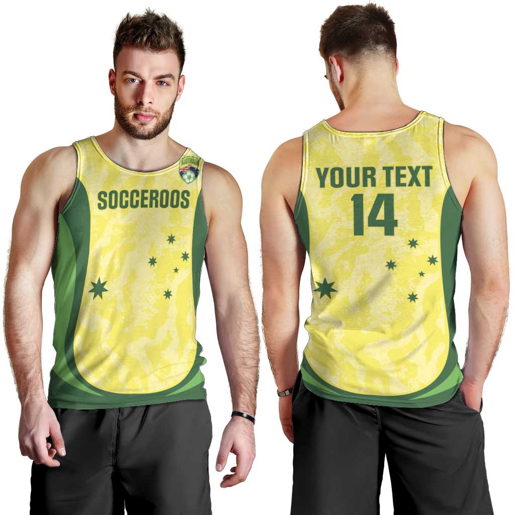 Australia Football Custom Men Tank Top Go Socceroos Grunge Sporty Style - Aussie Hoodie