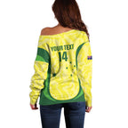Australia Football Custom Off Shoulder Sweater Go Socceroos Grunge Sporty Style - Aussie Hoodie