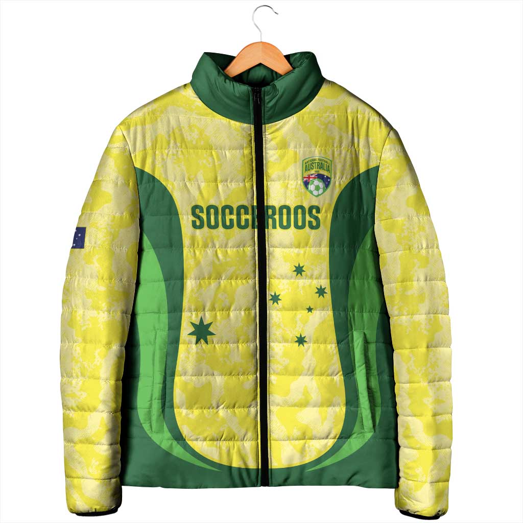 Australia Football Custom Padded Jacket Go Socceroos Grunge Sporty Style - Aussie Hoodie