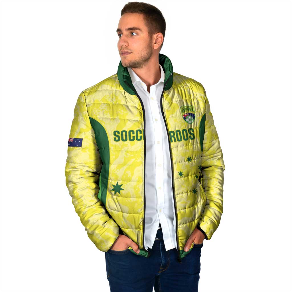 Australia Football Custom Padded Jacket Go Socceroos Grunge Sporty Style - Aussie Hoodie