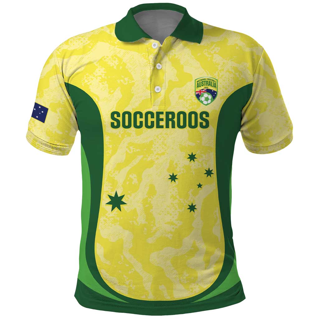 Australia Football Custom Polo Shirt Go Socceroos Grunge Sporty Style - Aussie Hoodie