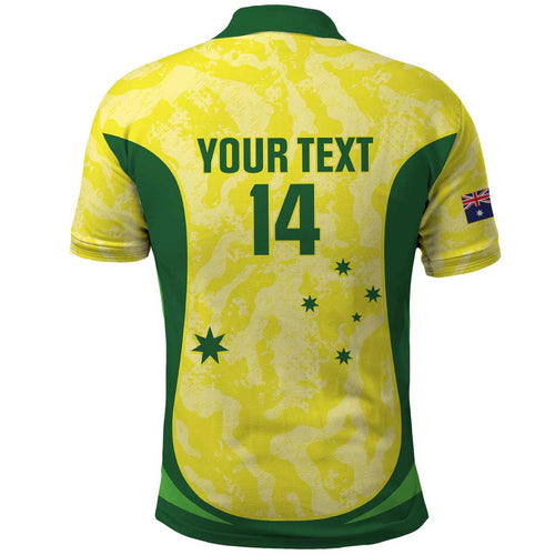 Australia Football Custom Polo Shirt Go Socceroos Grunge Sporty Style - Aussie Hoodie