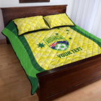 Australia Football Custom Quilt Bed Set Go Socceroos Grunge Sporty Style - Aussie Hoodie