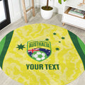 Australia Football Custom Round Carpet Go Socceroos Grunge Sporty Style - Aussie Hoodie