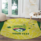 Australia Football Custom Round Carpet Go Socceroos Grunge Sporty Style - Aussie Hoodie
